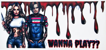 Envoltura UVDTF de calaveras coloridas