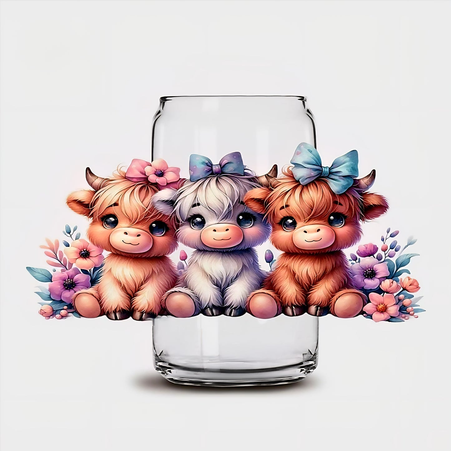 3 Adorable Cows - UVDTF Wrap for cups/hard surfaces sticker