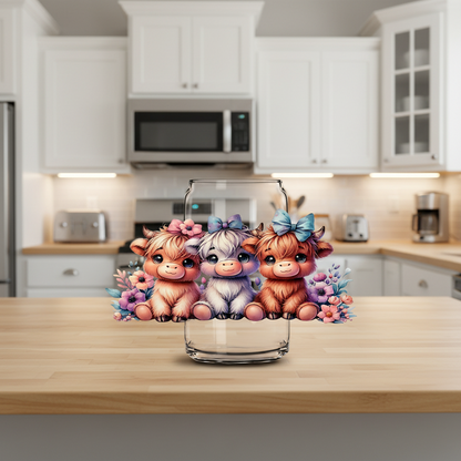 3 Adorable Cows - UVDTF Wrap for cups/hard surfaces sticker