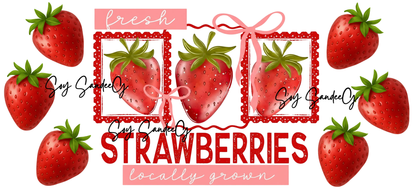 Strawberries - UVDTF Wrap for cups/hard surfaces sticker