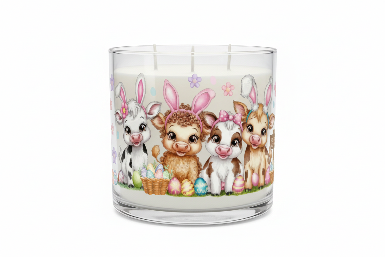 Easter Cows - UVDTF Wrap for cups/hard surfaces sticker