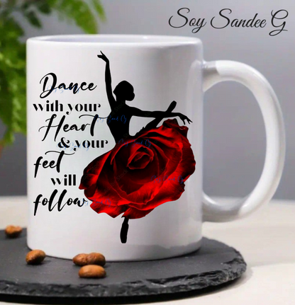 Dance With Your Heart & Your Feet Will Follow - Small UVDTF Decal for cups/hard surfaces sticker