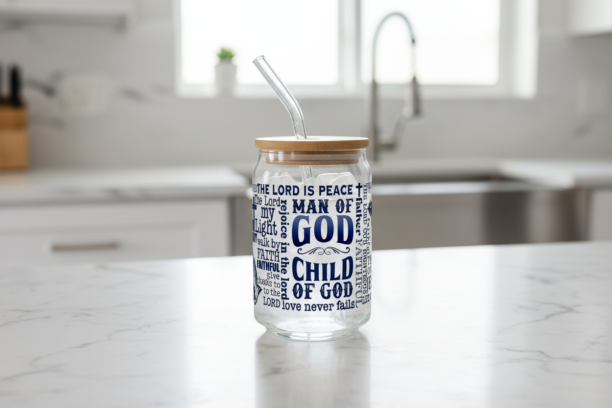 Man of God - UVDTF Wrap for cups/hard surfaces sticker