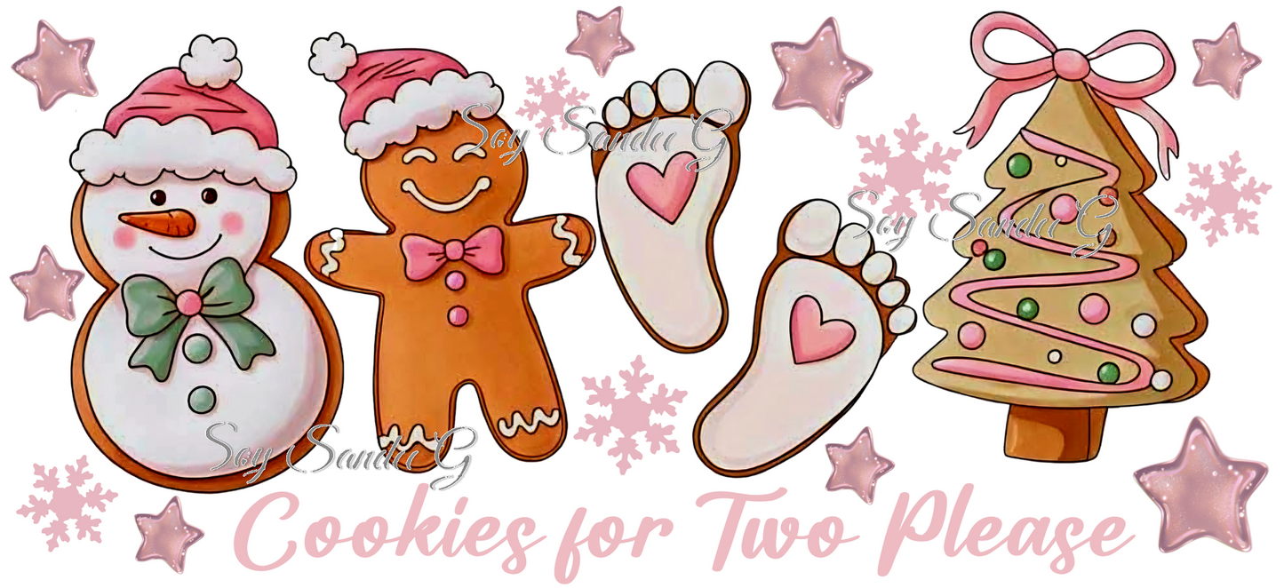 Cookies for Two Please (Pink) - UVDTF Wrap for cups/hard surfaces sticker