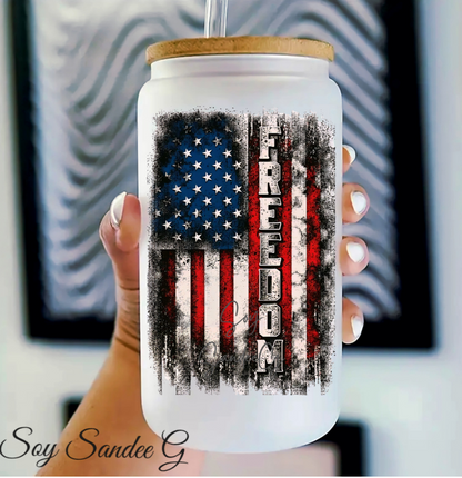 Freedom Flag - UVDTF Decal for cups/hard surfaces sticker