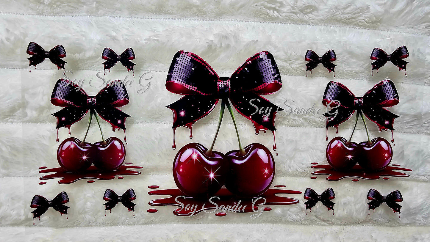 Dark Cherries - UVDTF Wrap for cups/hard surfaces sticker