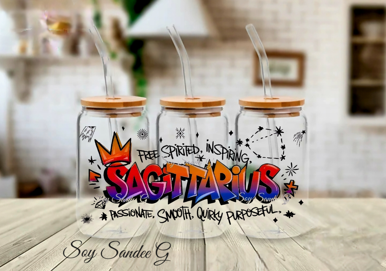 Graffiti Sagittarius - UVDTF Wrap for cups/hard surfaces sticker