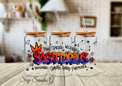 Graffiti Sagittarius - UVDTF Wrap for cups/hard surfaces sticker