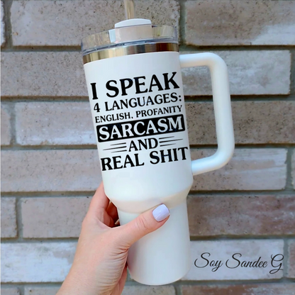 I Speak 4 Languages - UVDTF Decal for cups/hard surfaces sticker
