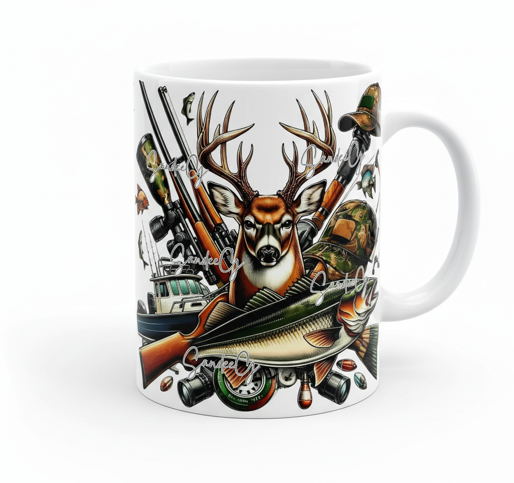 Fish, Shoot, Hunt - UVDTF Decal for cups/hard surfaces sticker