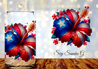 Puerto Rican Hibiscus - UVDTF Decal for cups/hard surfaces sticker