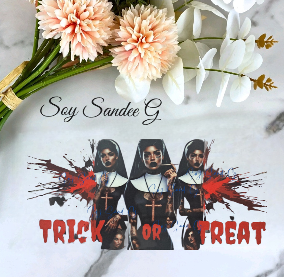 Trick or Treat Nuns - UVDTF Wrap for cups/hard surfaces sticker