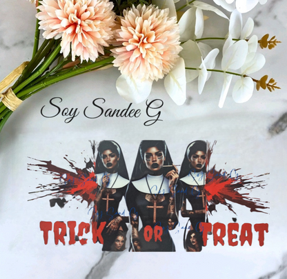 Trick or Treat Nuns - UVDTF Wrap for cups/hard surfaces sticker