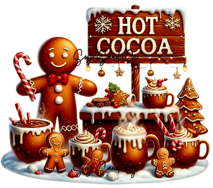 Hot Cocoa Gingerbread Man - UVDTF Decal for cups/hard surfaces sticker