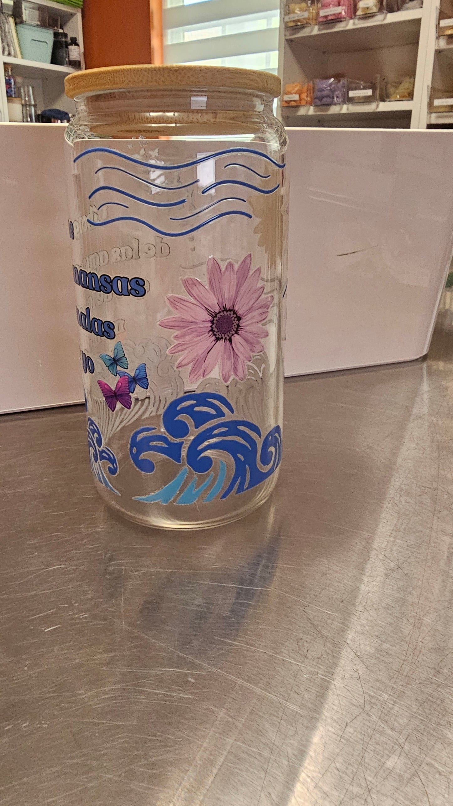 Líbrame de las Aguas Mansas (Free me from...) - UVDTF Wrap for cups/hard surfaces sticker