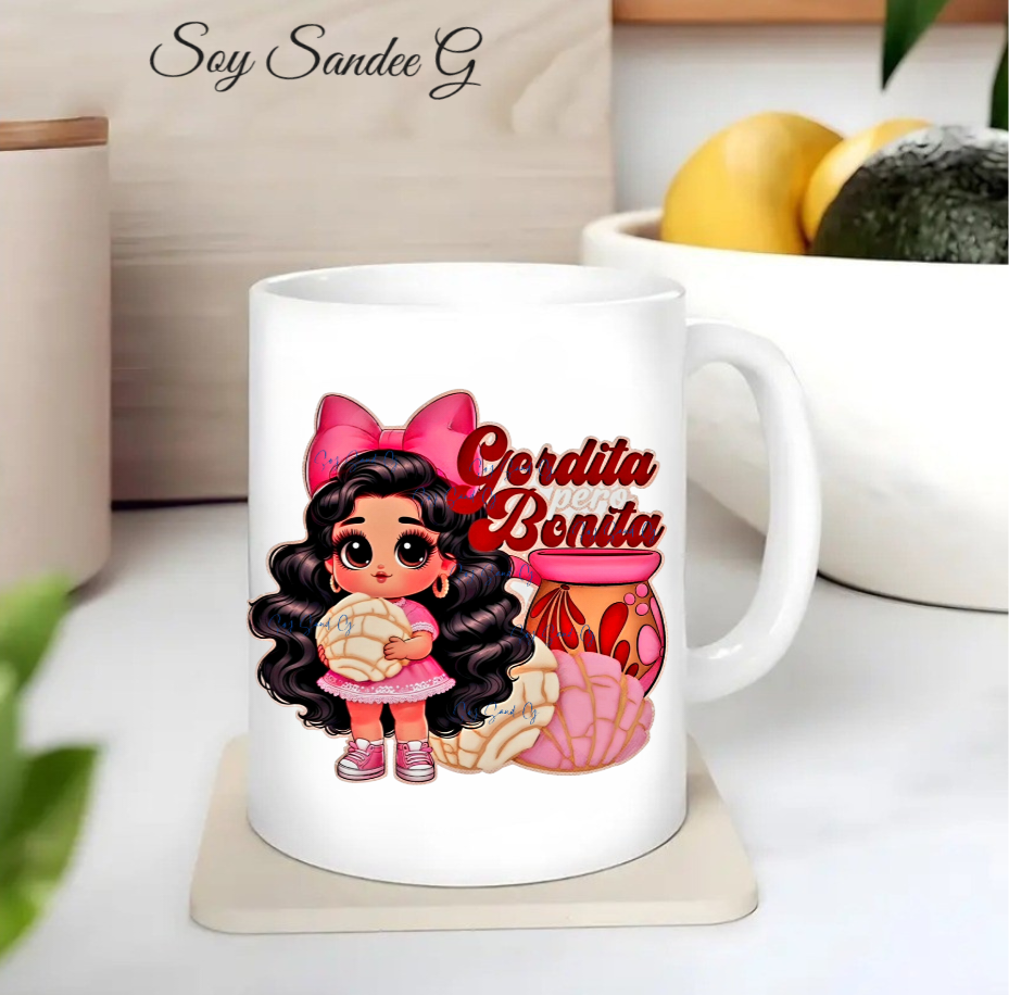 Pink Gordita pero Bonita Girl - UVDTF Decal for cups/hard surfaces