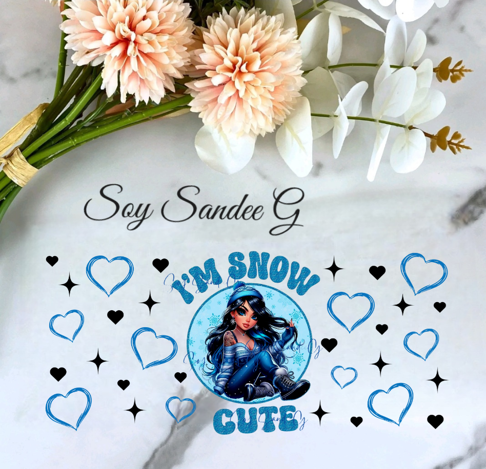 I'm Snow Cute - UVDTF Wrap for cups/hard surfaces sticker
