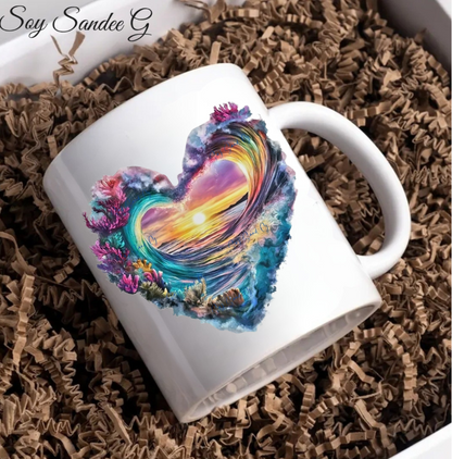 Beach Heart - UVDTF Decal for cups/hard surfaces sticker