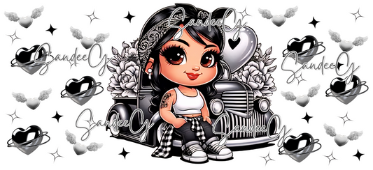 Lowrider Cutie - UVDTF Wrap for cups/hard surfaces sticker