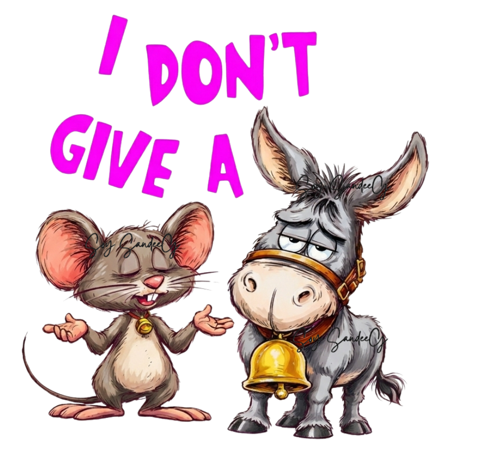 I Don't Give a Rats A** - UVDTF Decal for cups/hard surfaces sticker