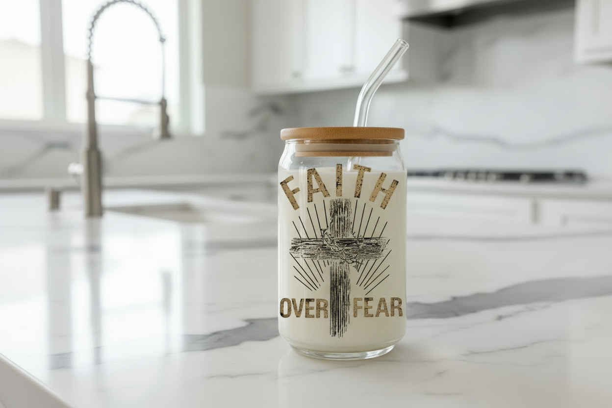 El amor es paciente - Calcomanía UVDTF de Cross