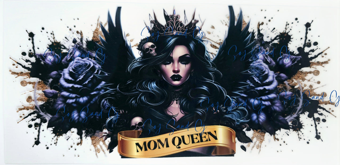 Mom Queen - UVDTF Wrap for cups/hard surfaces sticker