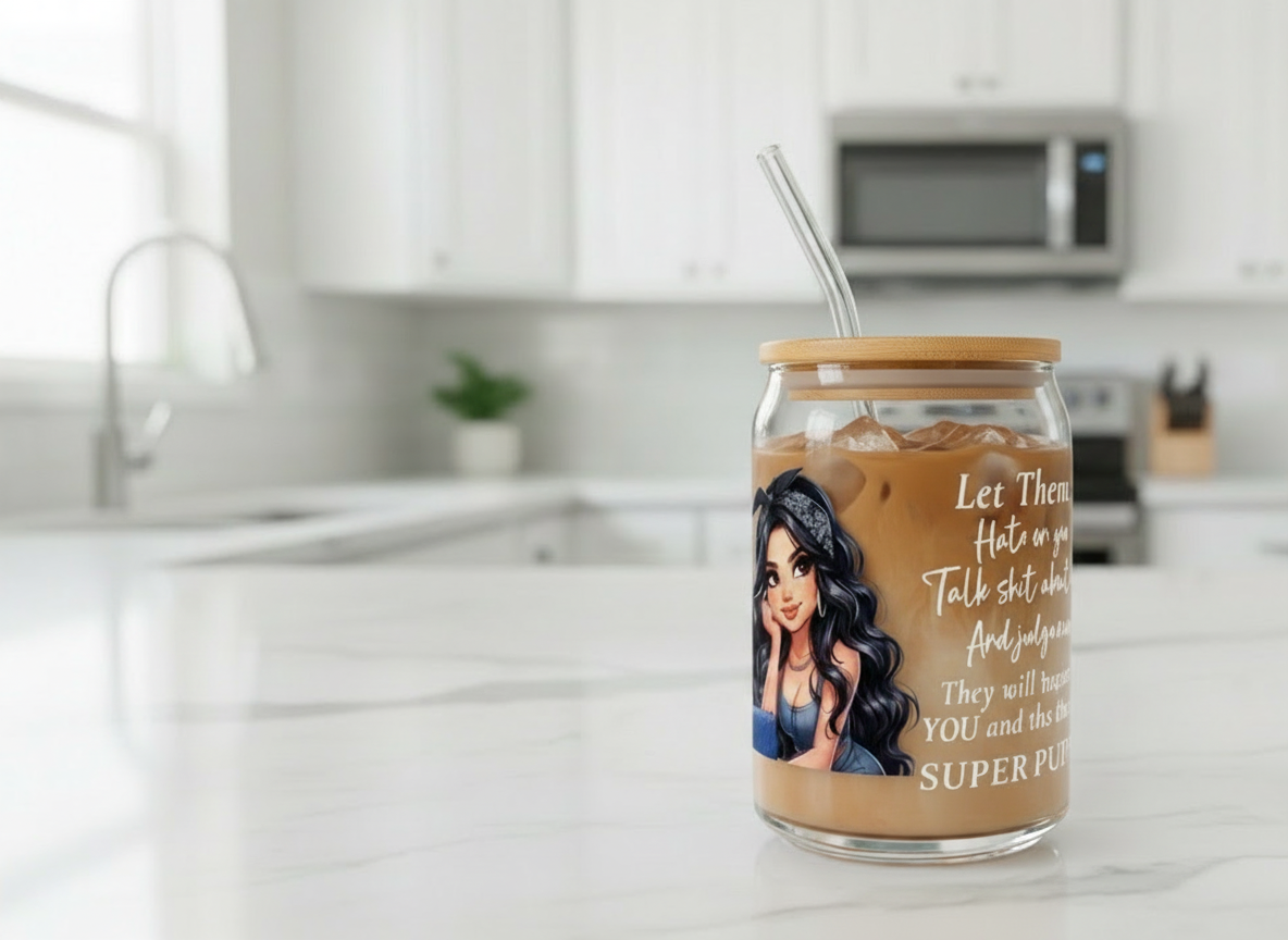 Let Them Hate On You - UVDTF Wrap (clear background) for cups/hard surfaces sticker