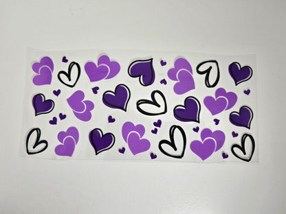 Purple Hearts - UVDTF Wrap