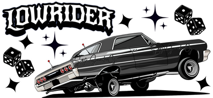 Black Lowrider - UVDTF Wrap for cups/hard surfaces sticker