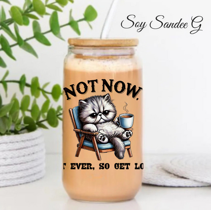 Not Now Cat - UVDTF Decal for cups/hard surfaces sticker