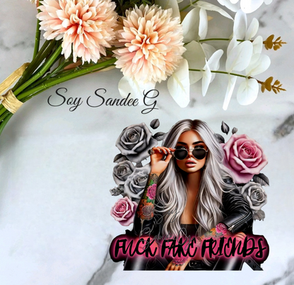 Fake Friends Roses - UVDTF Decal for cups/hard surfaces sticker