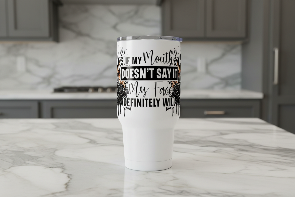 If My Mouth Doesn't Say It - UVDTF Wrap for cups/hard surfaces sticker