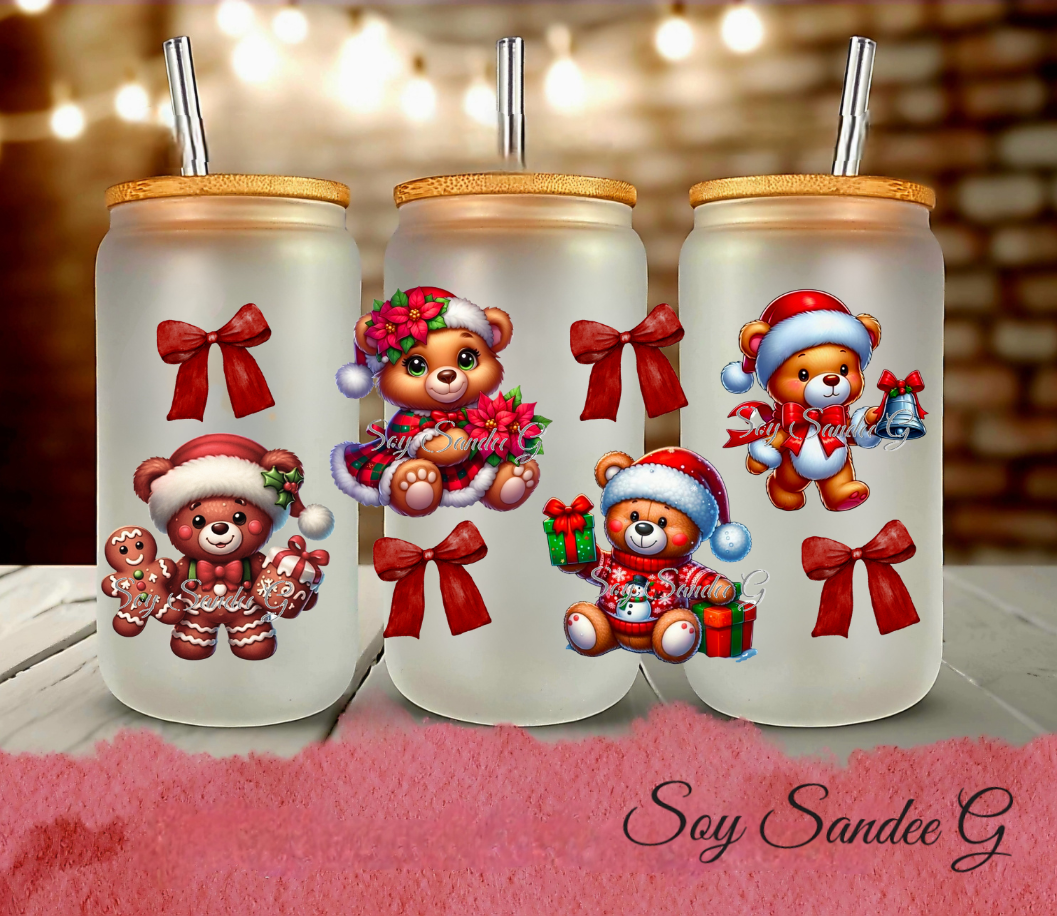 Bears & Bows - UVDTF Wrap for cups/hard surfaces sticker