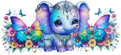 Jeweled Elephant - UVDTF Wrap for cups/hard surfaces sticker