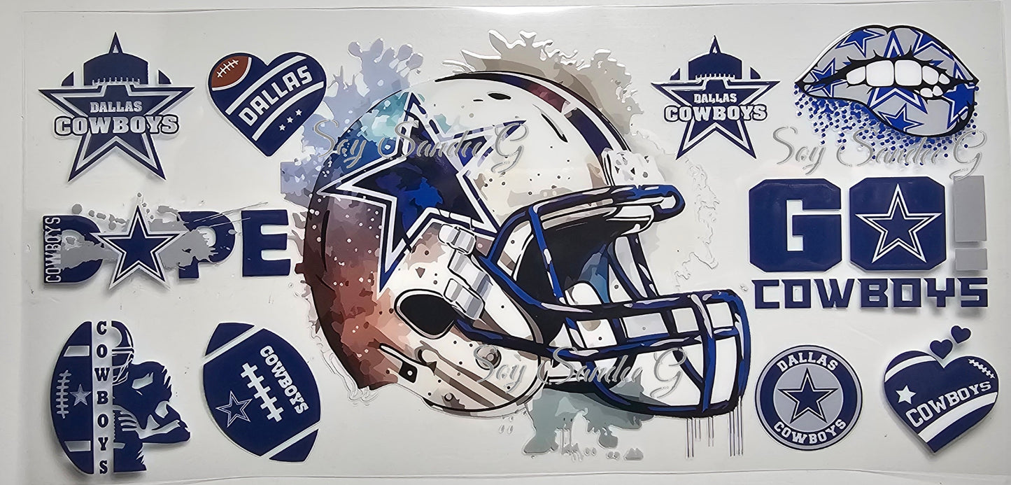 Football - UVDTF Wraps for cups/hard surfaces sticker