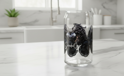 Black Gothic Butterfly - UVDTF Wrap for cups/hard surfaces sticker