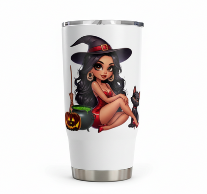 Bruja latina sexy - Calcomanía UVDTF roja