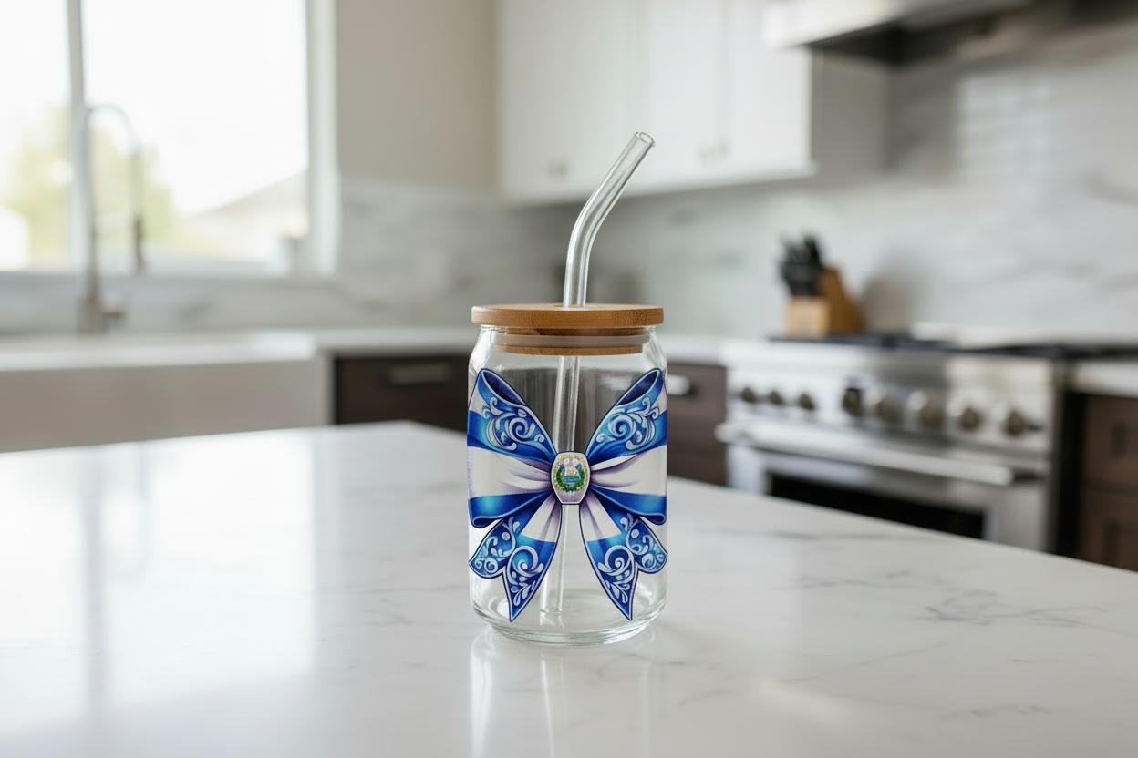 El Salvador Coquette Bow - UVDTF Decal for cups/hard surfaces sticker