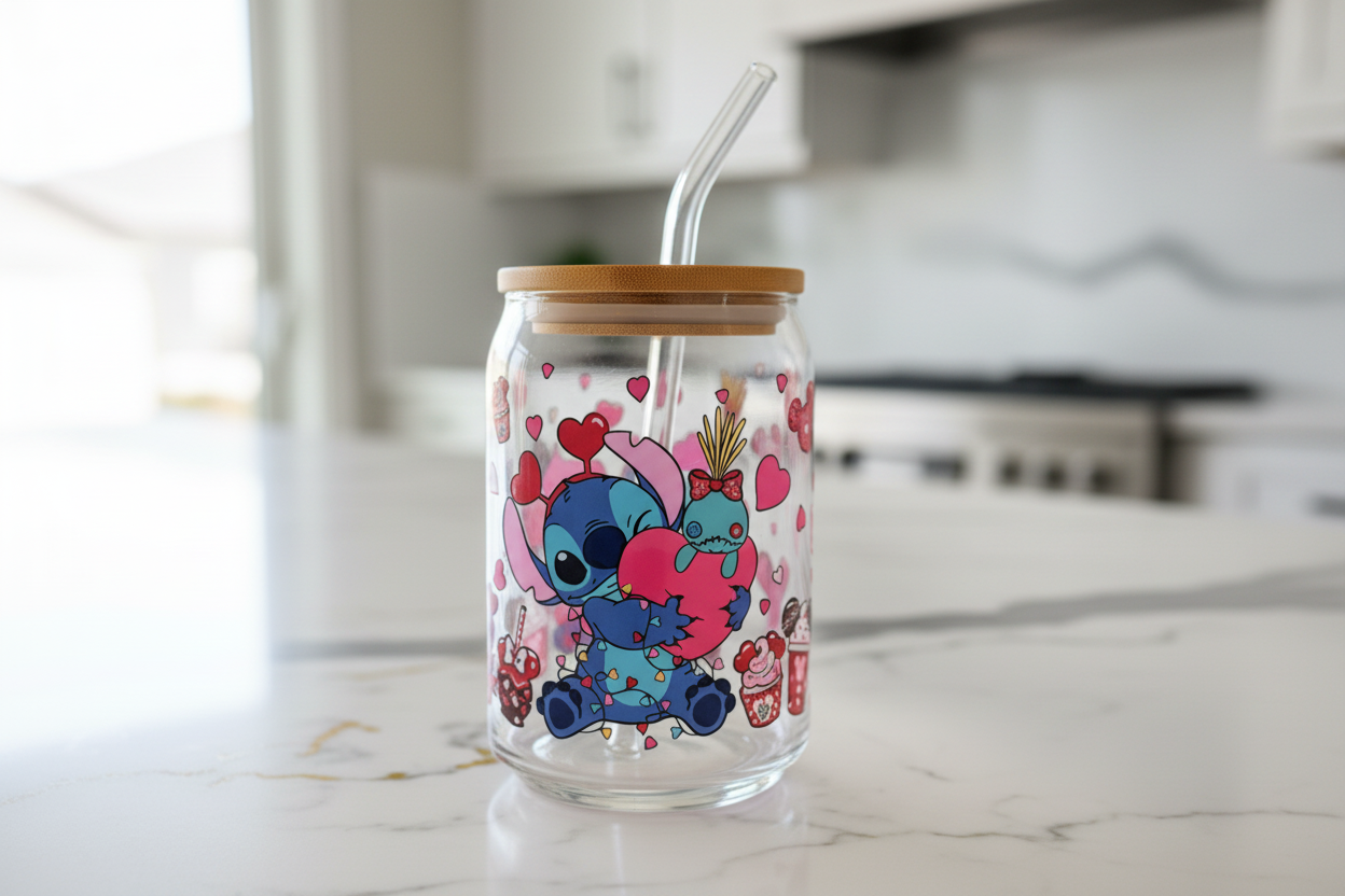 Coser envolturas UVDTF de San Valentín