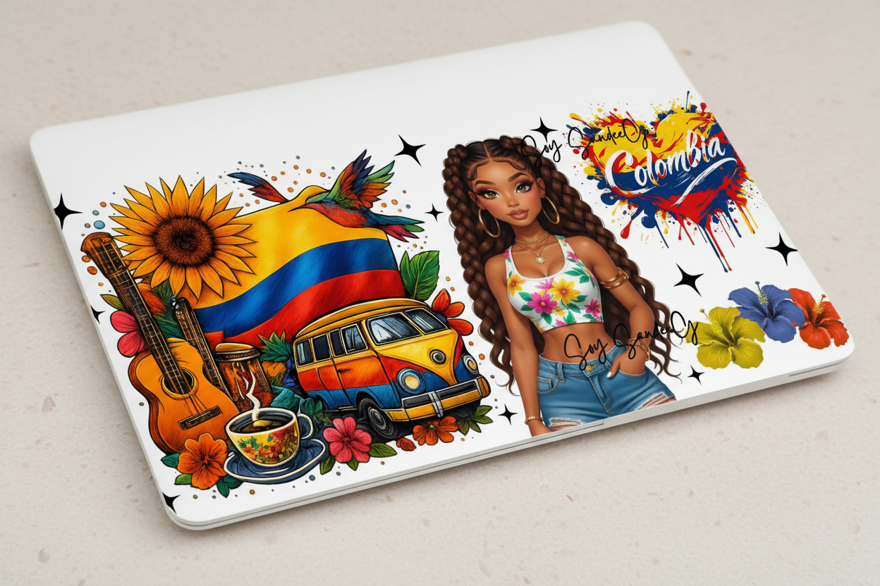 Colombia Cutie - UVDTF Wrap for cups/hard surfaces sticker