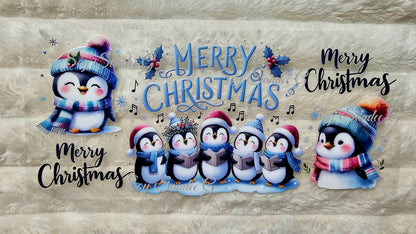Merry Christmas Penguins - UVDTF Wrap for cups/hard surfaces sticker