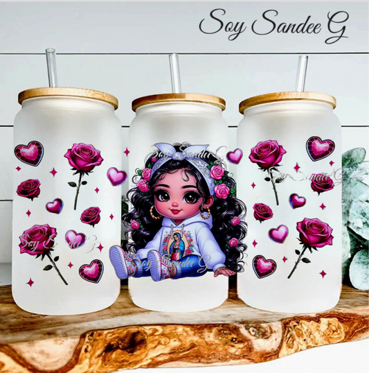 Virgen de Guadalupe Cutie - UVDTF Wrap for cups/hard surfaces sticker