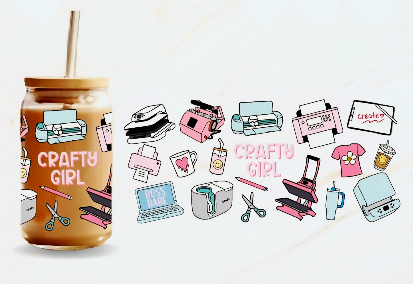 Crafty Girl - UVDTF Wrap for cups/hard surfaces sticker