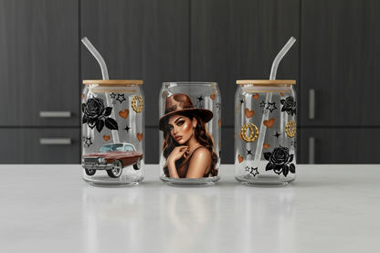 Brown Fedora - UVDTF Wrap for cups/hard surfaces sticker