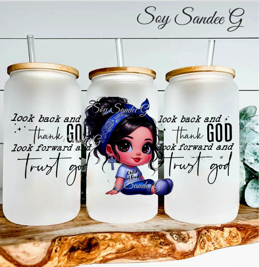 Look Back & Thank God  - UVDTF Wrap for cups/hard surfaces sticker