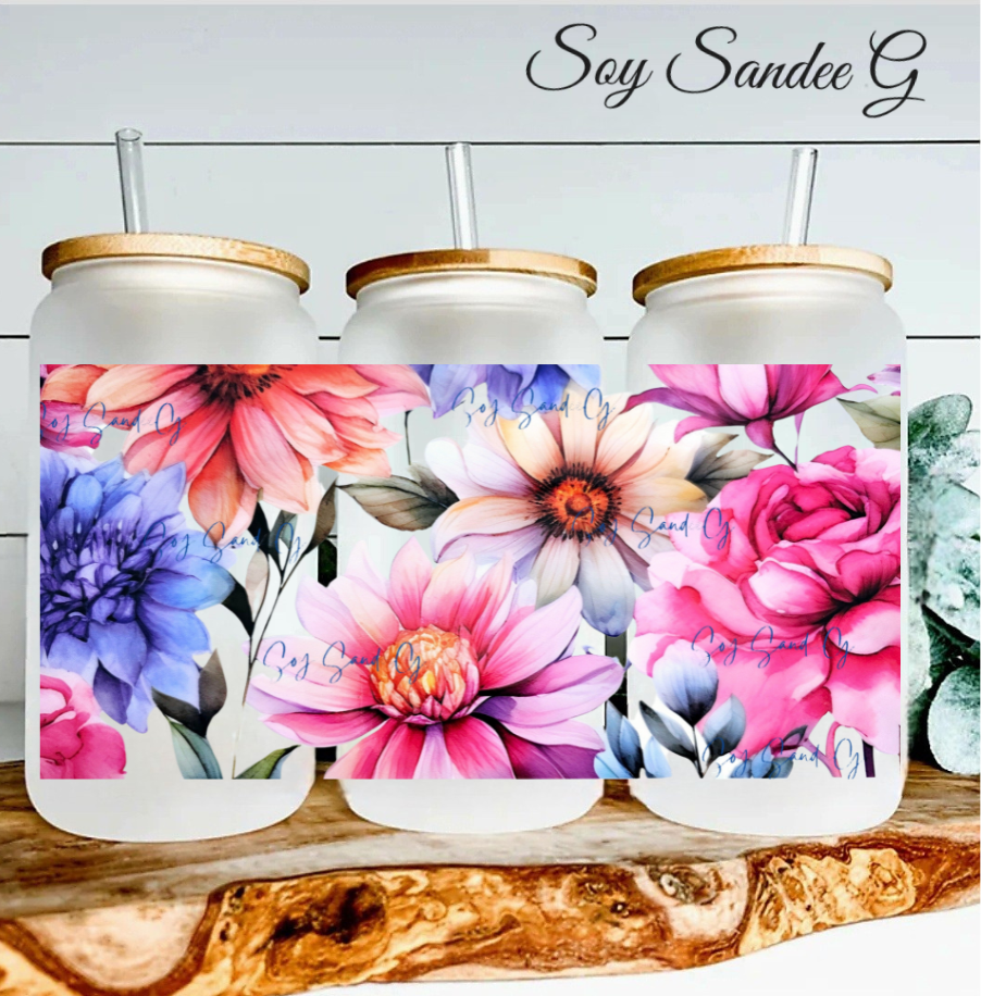 Big Bright Flowers - UVDTF wrap for cups/hard surfaces sticker