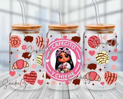 Cafecito Cutie - UVDTF Wrap for cups/hard surfaces sticker