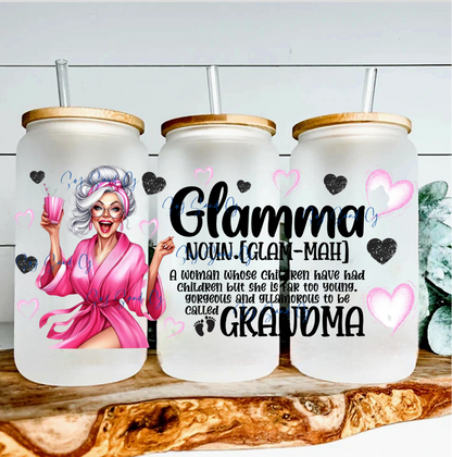 Glamma #3 - UVDTF Wrap for 16oz Cup/Hard Surfaces