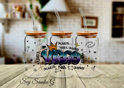 Graffiti Virgo - UVDTF Wrap for cups/hard surfaces sticker