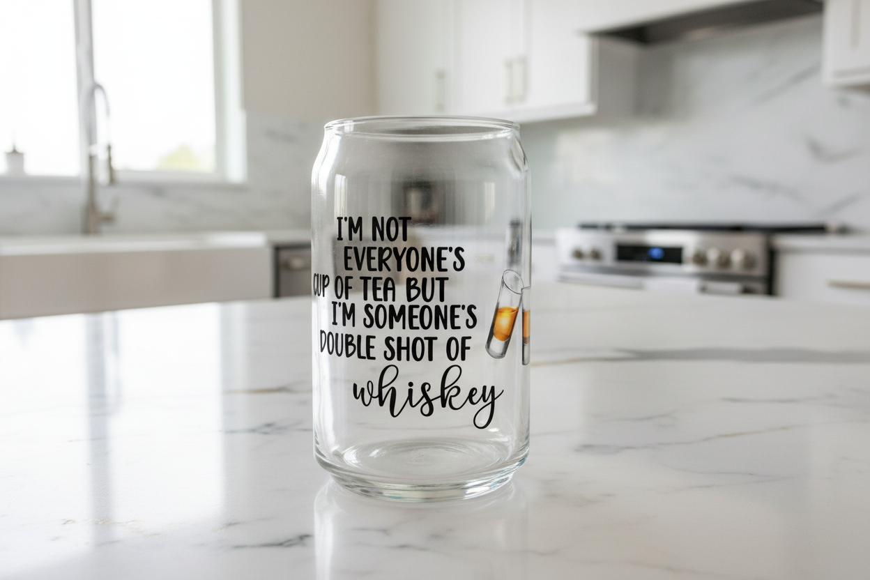 Double Shot of Whiskey - UVDTF Wrap for cups/hard surfaces sticker